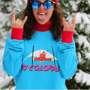 Ski Colorado vintage style turtleneck